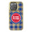 Detroit Pistons Plaid Bling Phone Case-0