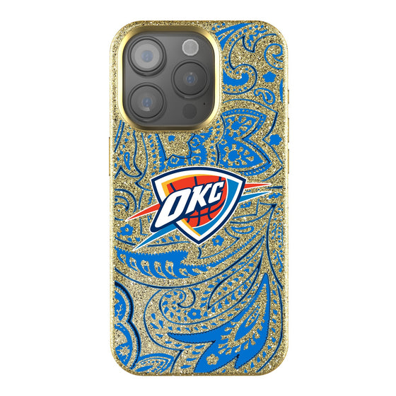 Oklahoma City Thunder Paisley Bling Phone Case-0