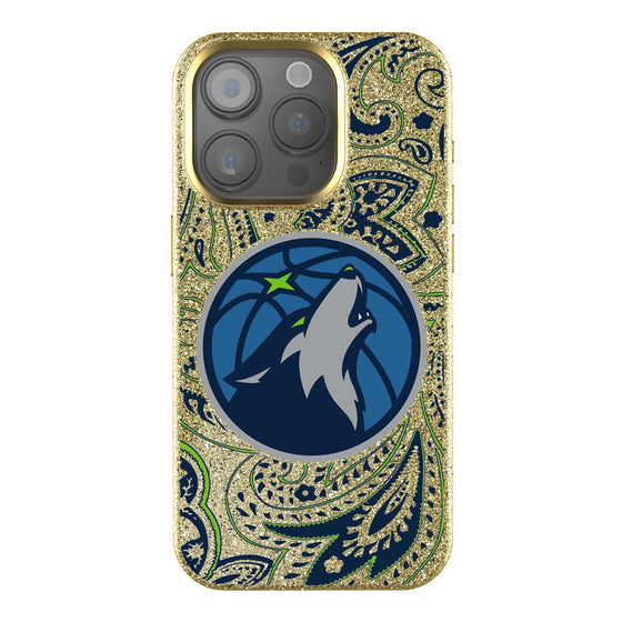 Minnesota Timberwolves Paisley Bling Phone Case-0