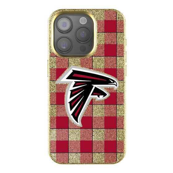 Atlanta Falcons Plaid Bling Phone Case-0