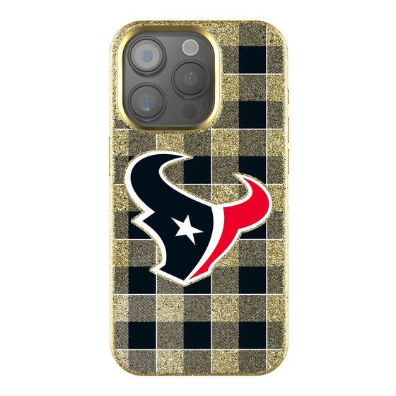 Houston Texans Plaid Bling Phone Case-0