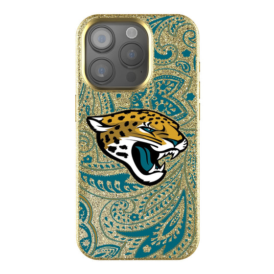 Jacksonville Jaguars Paisley Bling Phone Case-0