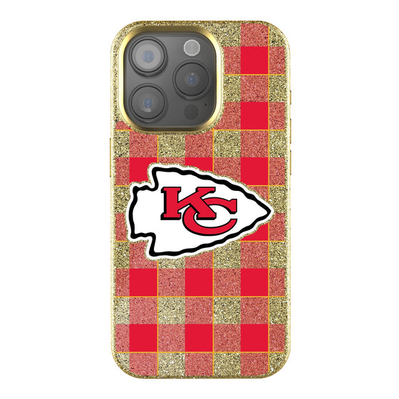 Kansas City Chiefs Plaid Bling Phone Case-0