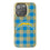 Los Angeles Chargers Plaid Bling Phone Case-0