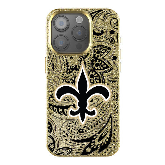 New Orleans Saints Paisley Bling Phone Case-0