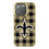 New Orleans Saints Plaid Bling Phone Case-0