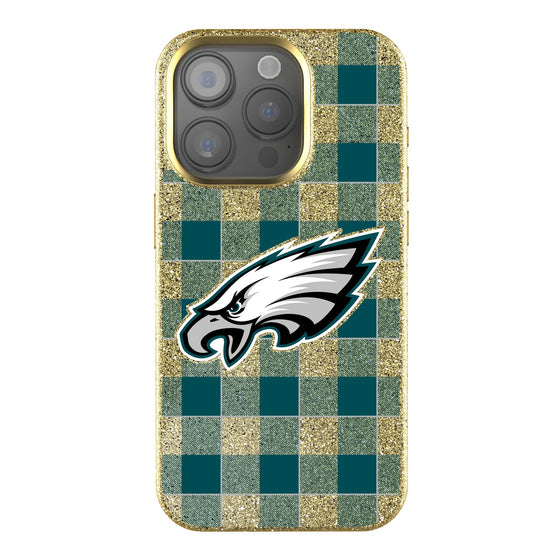 Philadelphia Eagles Plaid Bling Phone Case-0