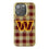 Washington Commanders Plaid Bling Phone Case-0