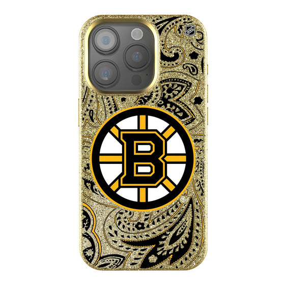 Boston Bruins Paisley Bling Phone Case-0