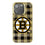 Boston Bruins Plaid Bling Phone Case-0