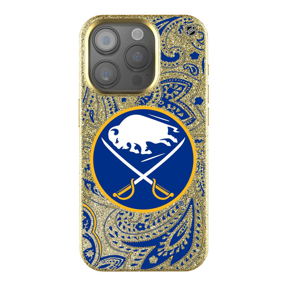 Buffalo Sabres Paisley Bling Phone Case-0