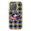 Columbus Blue Jackets Plaid Bling Phone Case-0