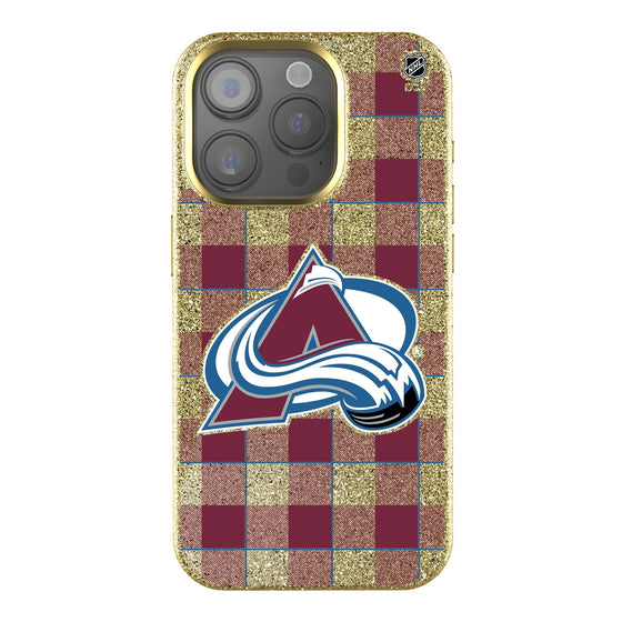 Colorado Avalanche Plaid Bling Phone Case-0