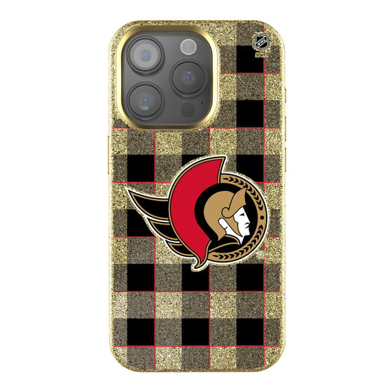 Ottawa Senators Plaid Bling Phone Case-0