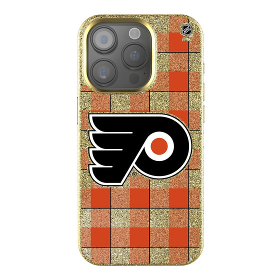 Philadelphia Flyers Plaid Bling Phone Case-0