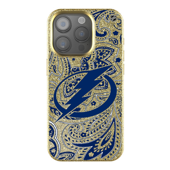 Tampa Bay Lightning Paisley Bling Phone Case-0