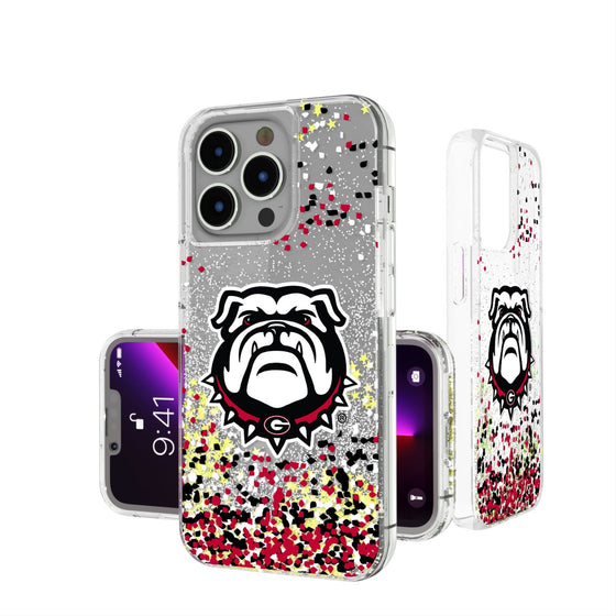 University of Georgia Bulldogs Uga Confetti Glitter Phone Case-0