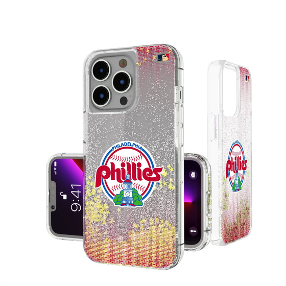 Philadelphia Phillies 1984-1991 - Cooperstown Collection Linen Glitter Phone Case-0