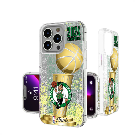 Boston Celtics 2024 NBA Champions Glitter Phone Case-0