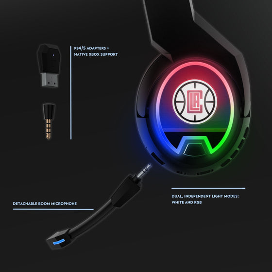 Los Angeles Clippers Stripe Gaming Headphones-1