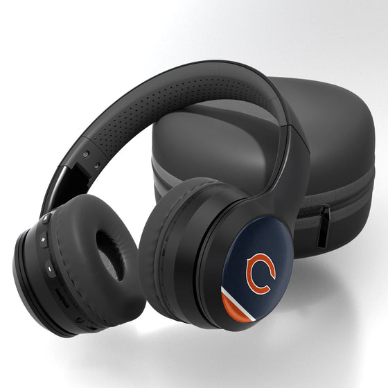 Chicago Bears Stripe Wireless Over-Ear Bluetooth Headphones-0