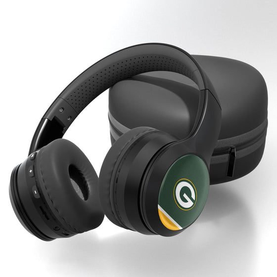 Green Bay Packers Stripe Wireless Over-Ear Bluetooth Headphones-0