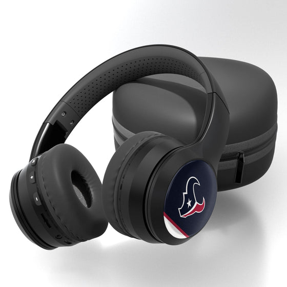 Houston Texans Stripe Wireless Over-Ear Bluetooth Headphones-0