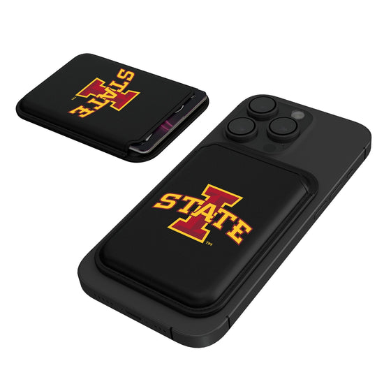 Iowa State Cyclones Insignia Black Magnetic Credit Card Wallet-0