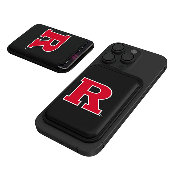 Rutgers Scarlet Knights Insignia Black Magnetic Credit Card Wallet-0