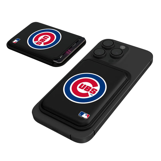 Chicago Cubs Insignia Black Magnetic Credit Card Wallet-0