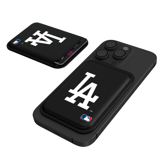 LA Dodgers Insignia Black Magnetic Credit Card Wallet-0