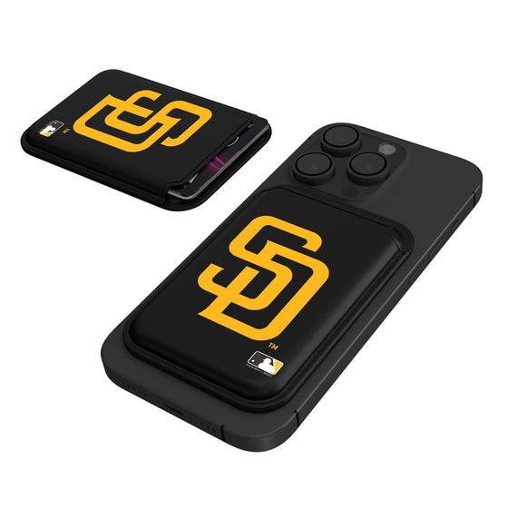 San Diego Padres Insignia Black Magnetic Credit Card Wallet-0