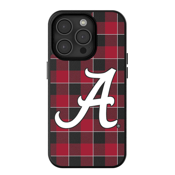 Alabama Crimson Tide Plaid Magnetic Phone Case-0