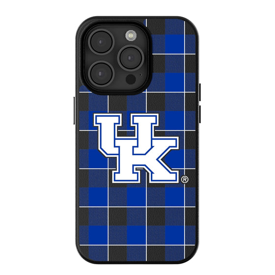 Kentucky Wildcats Plaid Magnetic Phone Case-0