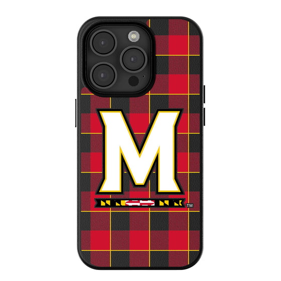 Maryland Terrapins Plaid Magnetic Phone Case-0