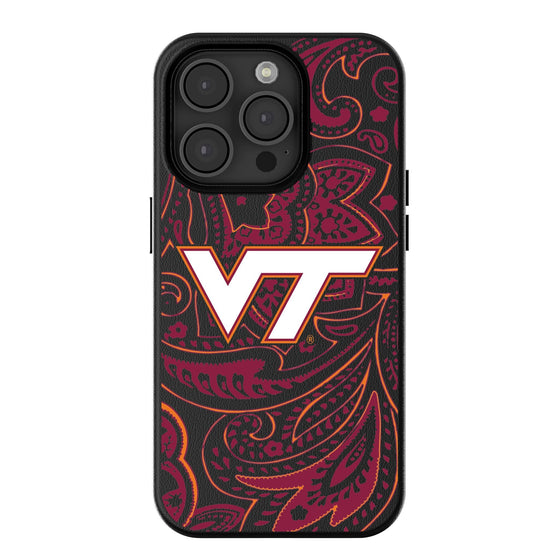 Virginia Tech Hokies Paisley Magnetic Phone Case-0