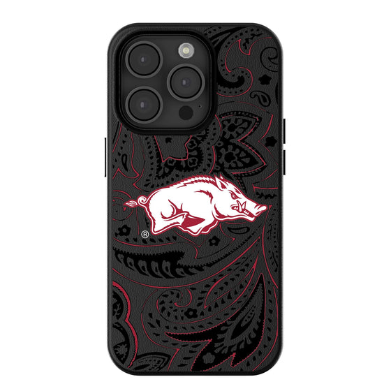 Arkansas Razorbacks Paisley Magnetic Phone Case-0