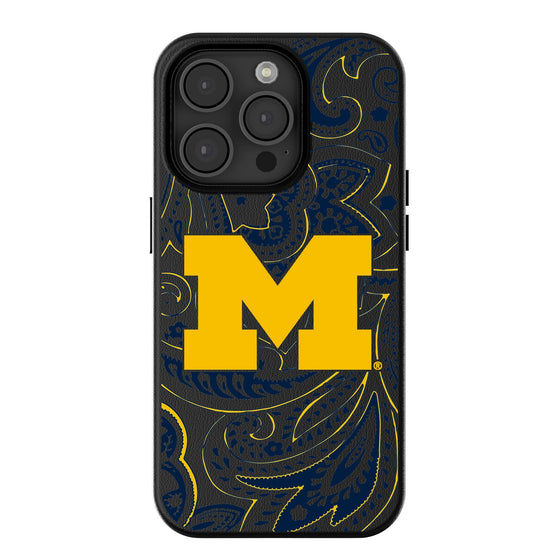 Michigan Wolverines Paisley Magnetic Phone Case-0