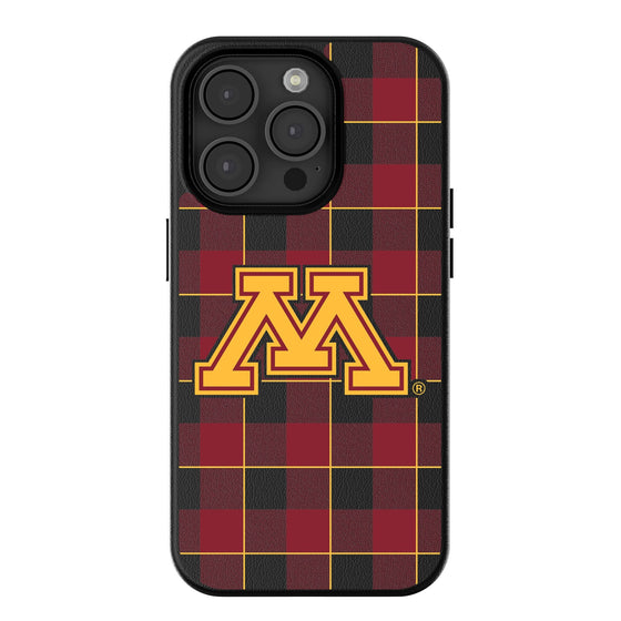 Minnesota Golden Gophers Plaid Magnetic Phone Case-0