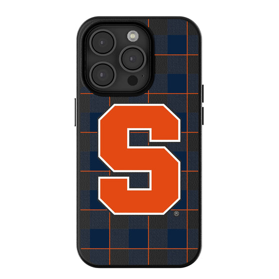 Syracuse Orange Plaid Magnetic Phone Case-0