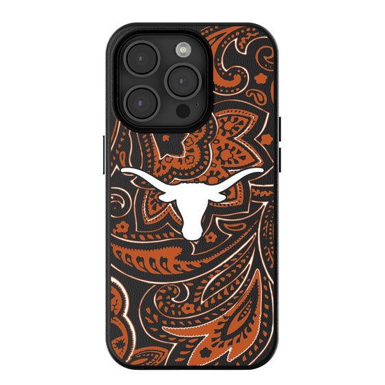 Texas Longhorns Paisley Magnetic Phone Case-0