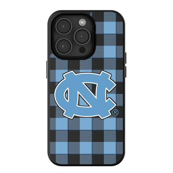 North Carolina Tar Heels Plaid Magnetic Phone Case-0