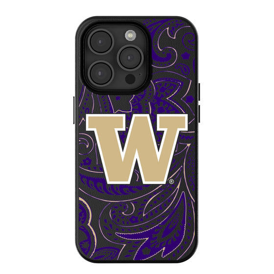 Washington Huskies Paisley Magnetic Phone Case-0