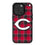 Cincinnati Reds Plaid Magnetic Phone Case-0