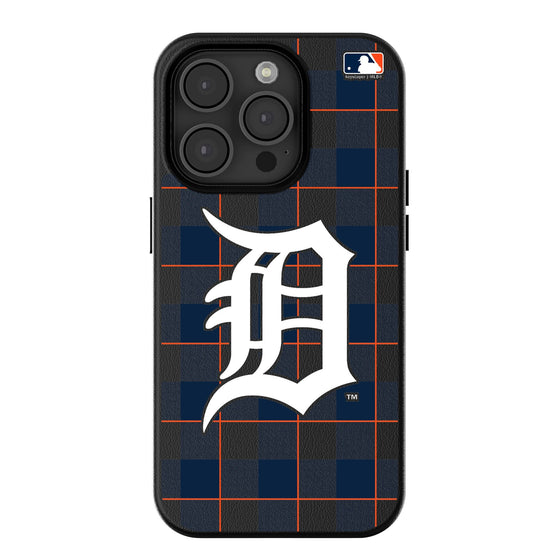 Detroit Tigers Plaid Magnetic Phone Case-0