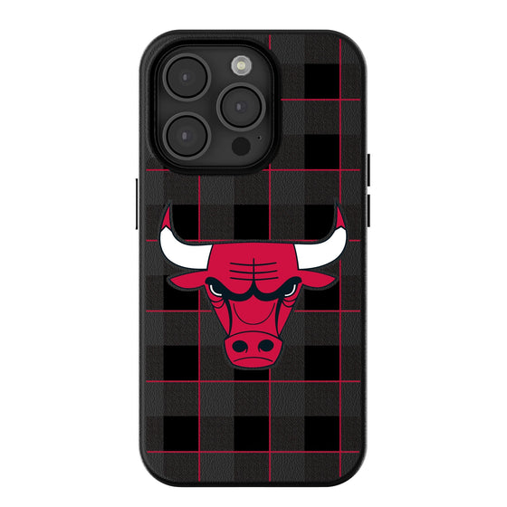 Chicago Bulls Plaid Magnetic Phone Case-0