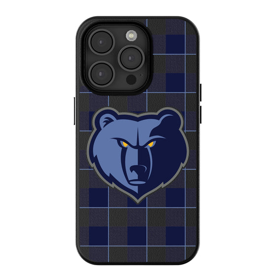 Memphis Grizzlies Plaid Magnetic Phone Case-0