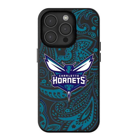 Charlotte Hornets Paisley Magnetic Phone Case-0