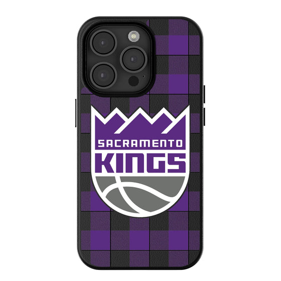 Sacramento Kings Plaid Magnetic Phone Case-0