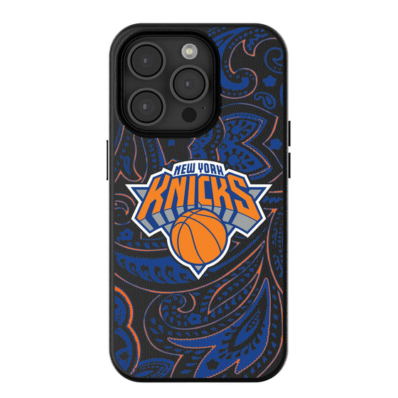 New York Knicks Paisley Magnetic Phone Case-0